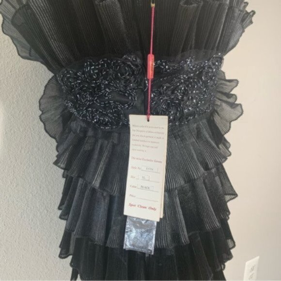 NWT Milano Black Tiered Mini Cocktail Dress - Picture 9 of 14